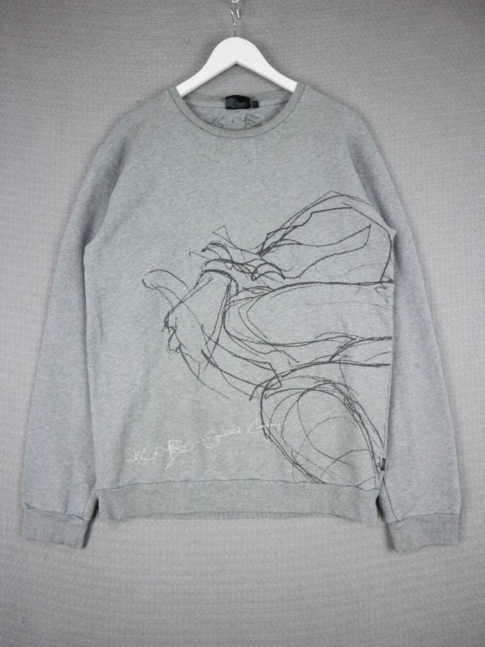 WESC Vintage Superlative Conspiracy Artwork Crewneck Sweater Large VTG Y2K